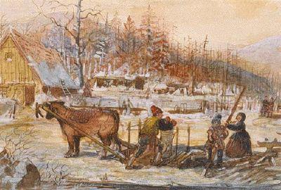 Cornelius Krieghoff A Winter Scene France oil painting art
